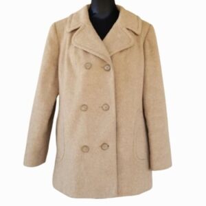 Wool Mohair Blend Camel Coat VTG Sears The Fashion Place (M-L)